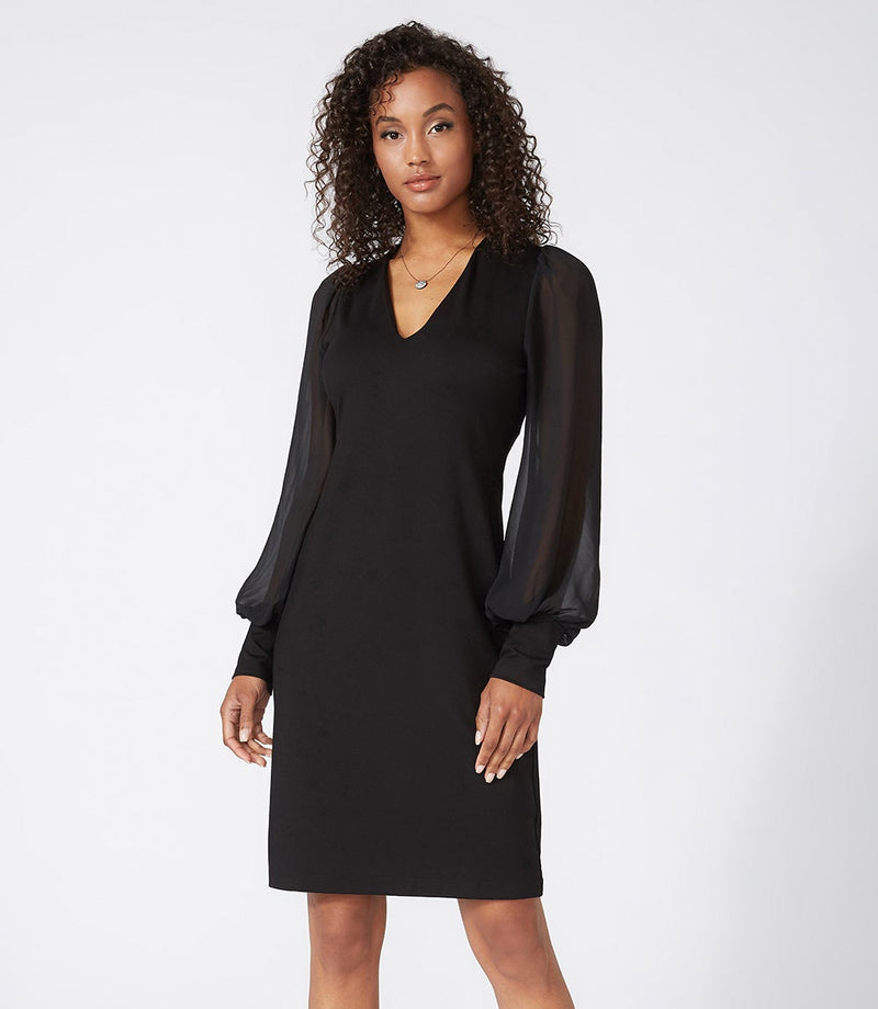 black sleeve dress